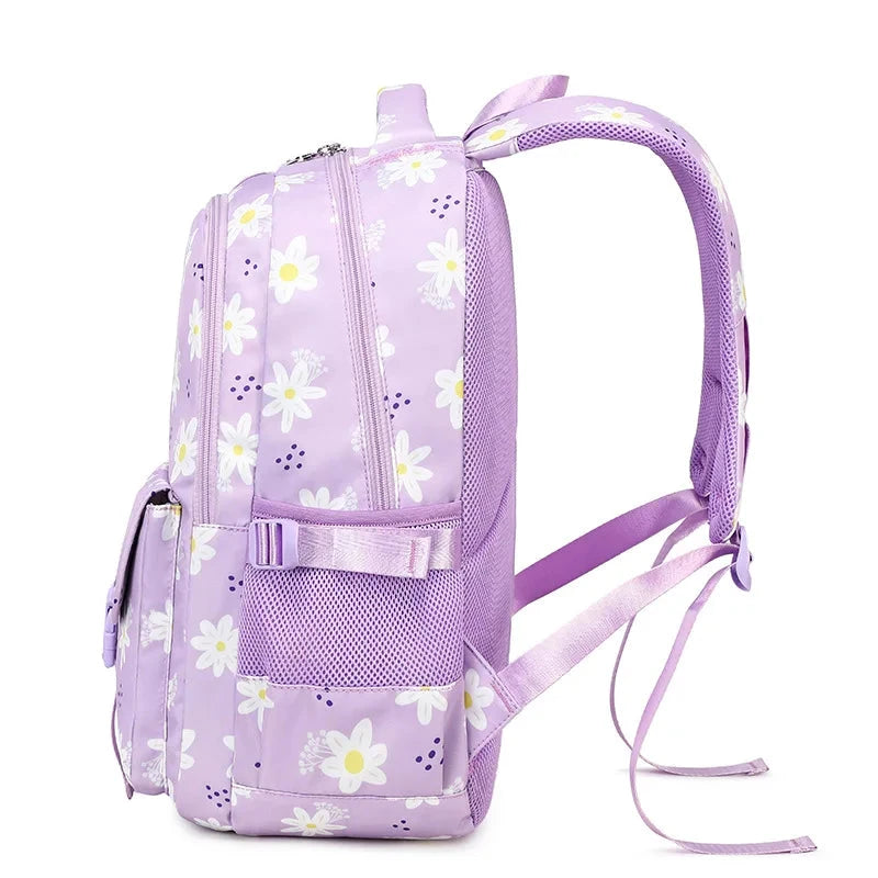Mochila com Flores Escola