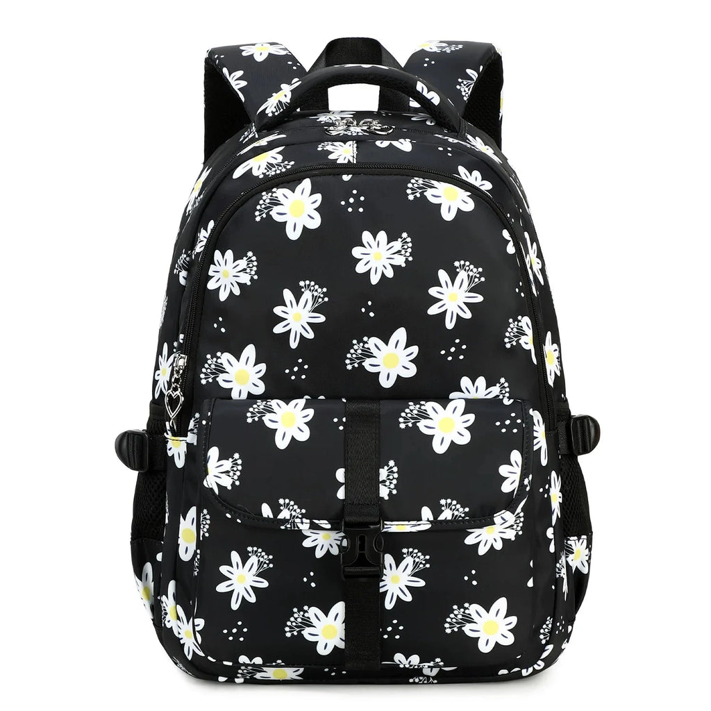 Mochila Escolar com Flores