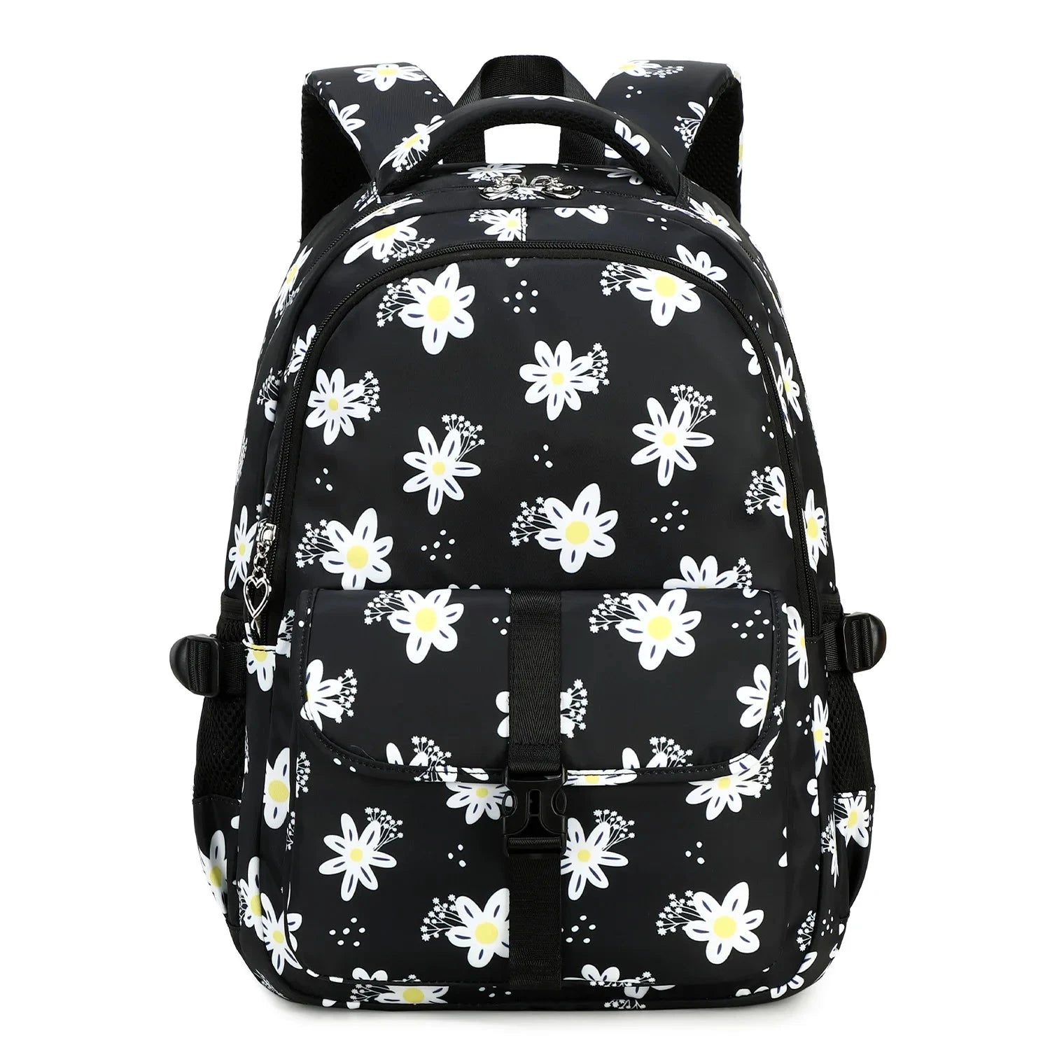 Mochila Escolar com Flores