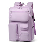 Mochila com Muitos Bolsos Roxo