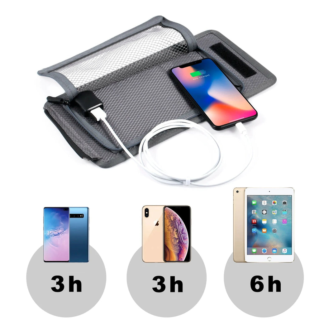 Mochila com Painel Solar dobravel