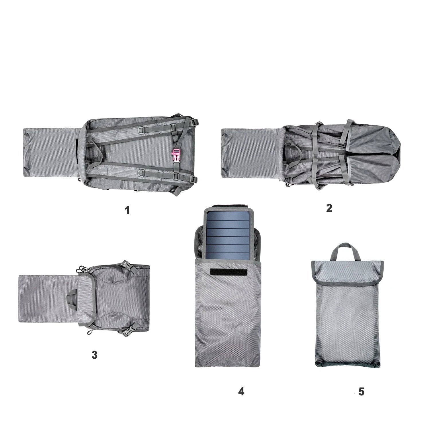 Mochila dobravel com Painel Solar