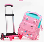 mochila com rodinhas menina unicornio escolar 