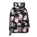 mochila com rosas escolar
