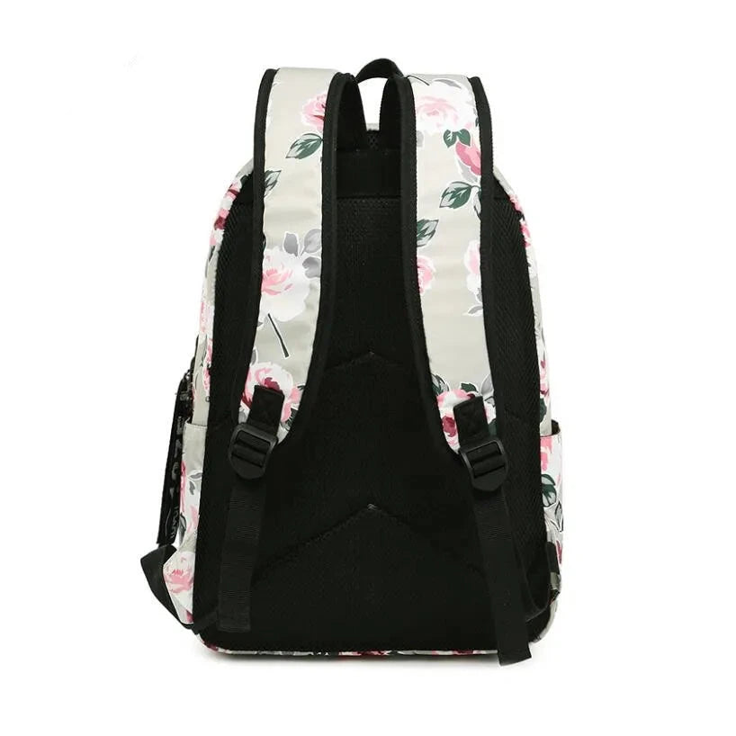 mochila com rosas feminina