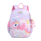 mochila crianca unicornio roxo