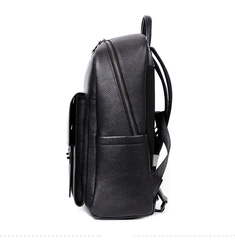 mochila de couro elegante masculina