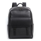 mochila de couro elegante preta