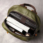 mochila de couro retro vintage portatil