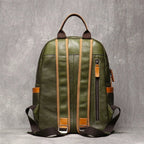 mochila de couro retro vintage anti roubo