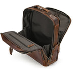 mochila de couro vintage grande