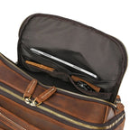 mochila marrom de couro vintage