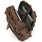 mochila de couro vintage homem