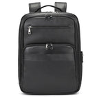 mochila de couro vintage preta