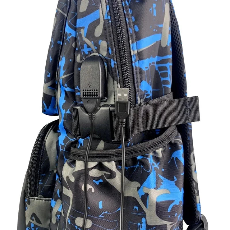 Mochila de Fortnite Escolar com usb