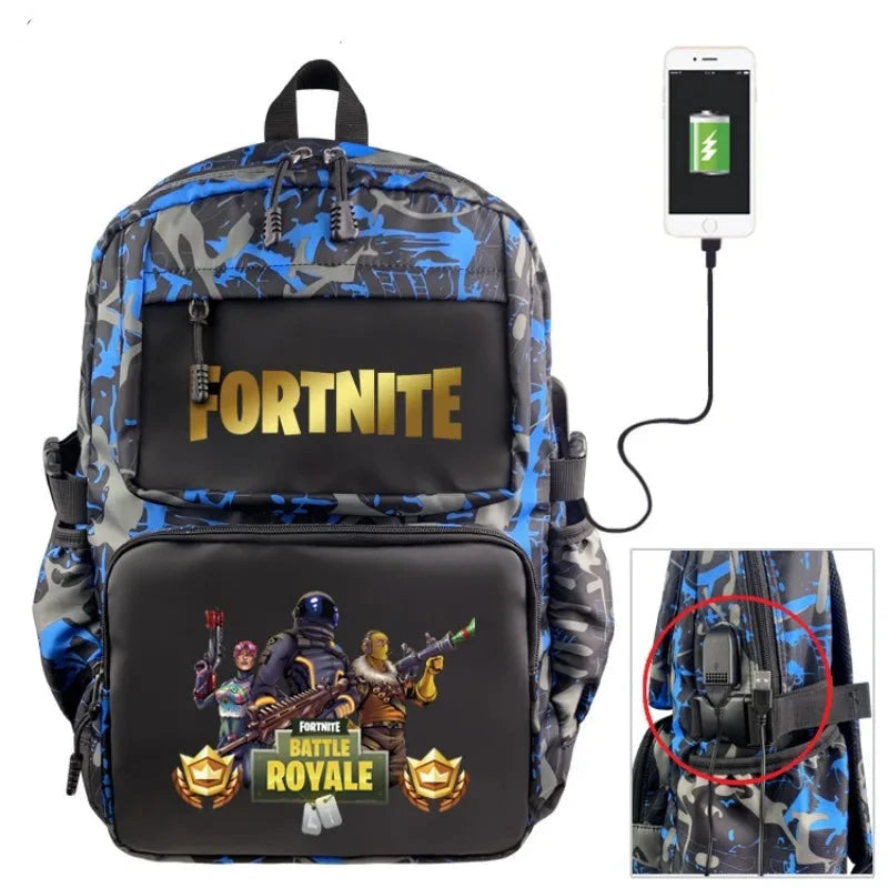 Mochila do Fortnite Escola usb