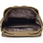 mochila de lona estilo vintage retro