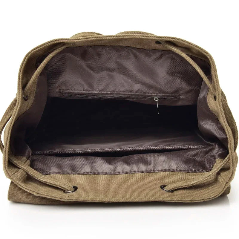 mochila de lona estilo vintage retro