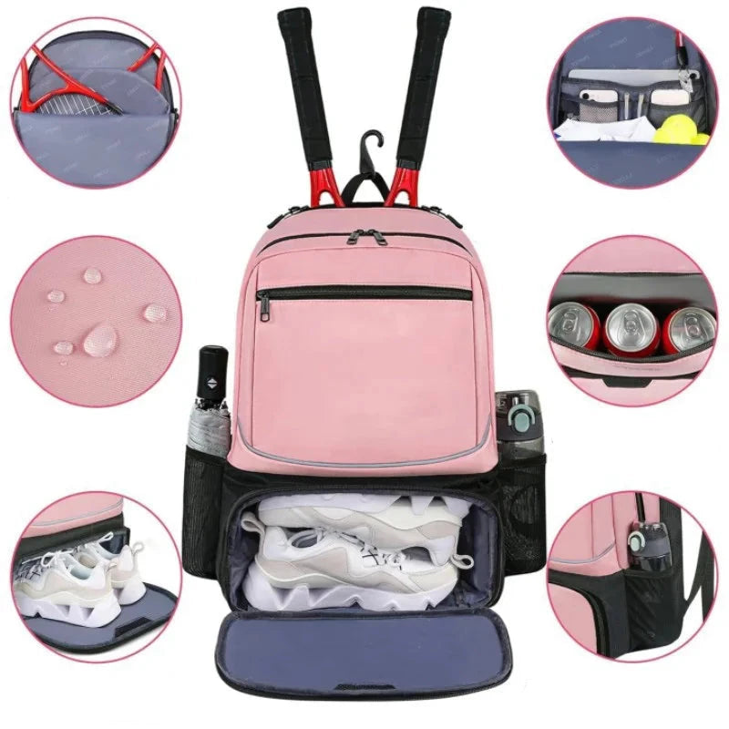 mochila de tenis raquete