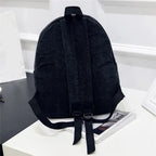 Mochila de Veludo Escolar preto