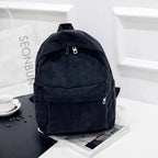 Mochila de Veludo Escolar preta