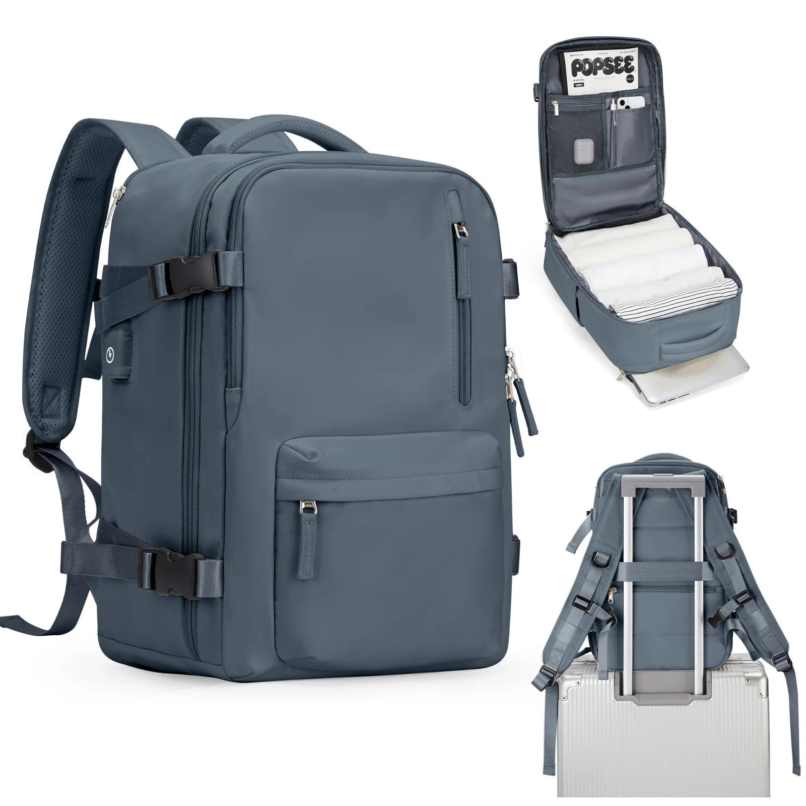 mochila de viagem de cabine avião 40x20x25 