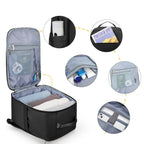 mochila de viagem cabine de aviao