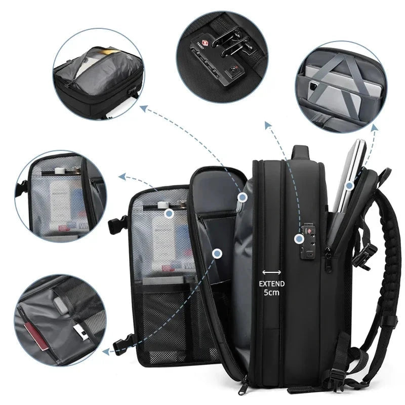 Mochila Viagem Com Sistema Vacuo