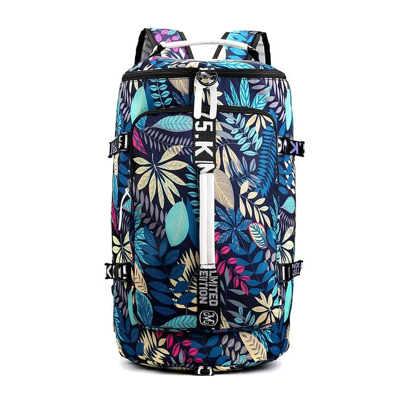 Mochila de Viagem Senhora Feminina com Flores
