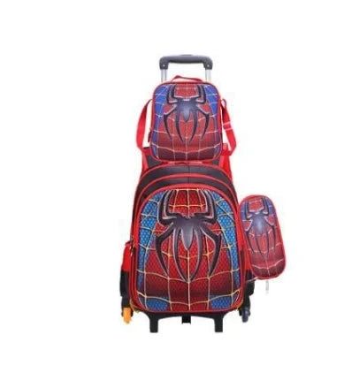 Mochila do Homem-Aranha de Rodinhas com Lancheira e Estojo