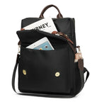 Mochila Elegante com Aba e Fivelas