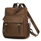 Mochila Mulher Elegante com Fivelas Decorativas