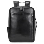 Mochila em Couro Masculina Vintage preto