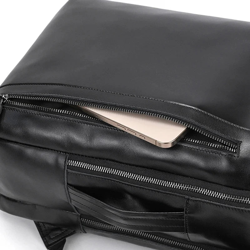 Mochila em Couro Masculina Vintage homem