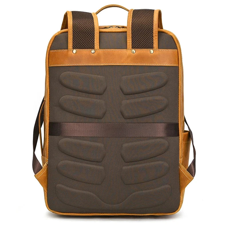 Mochila em Couro Vintage homem