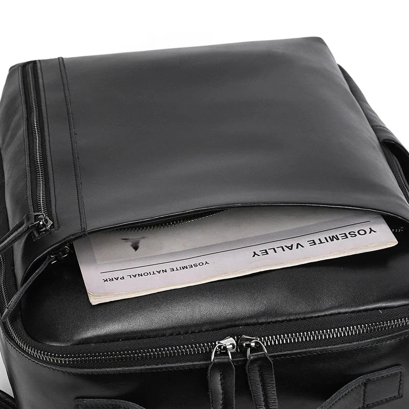 Mochila em Couro Masculina homem Vintage