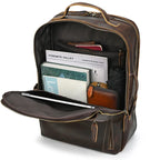 Mochila em Couro marrom Masculina Vintage