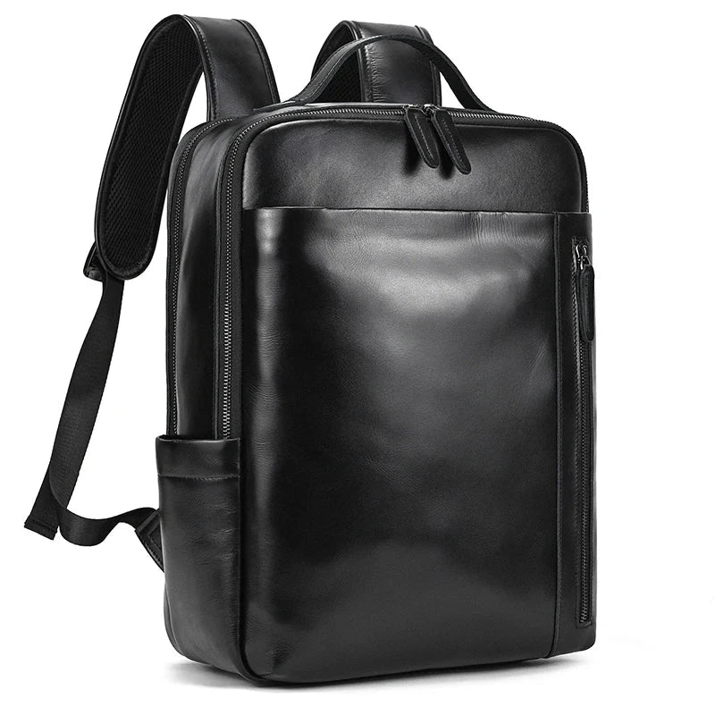 Mochila em Couro Masculina Vintage portatil