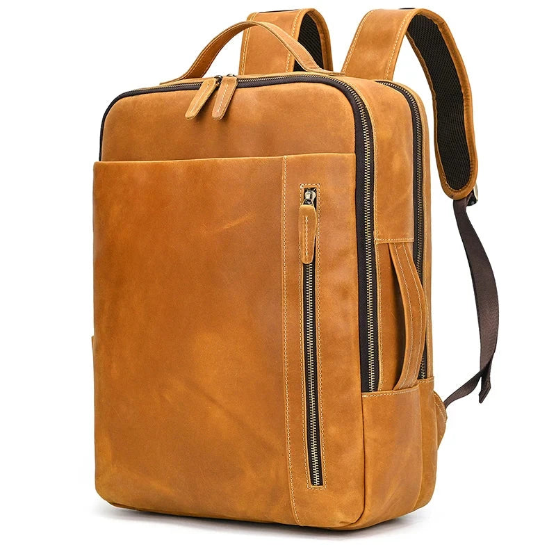 Mochila em Couro Vintage Masculina