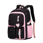 Mochila Escolar para Menina com Coração