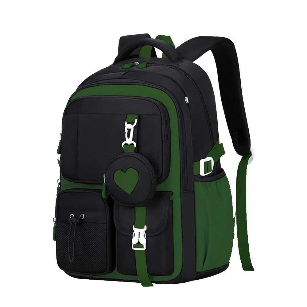Mochila Escolar Rapariga com Coração