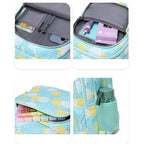 Mochila menina Escolar Estojo e Lancheira com Flores
