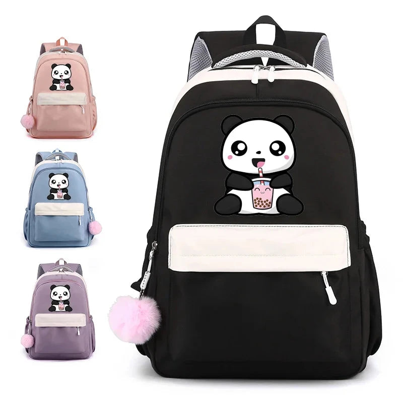 Mochila Escolar Panda Kawaii