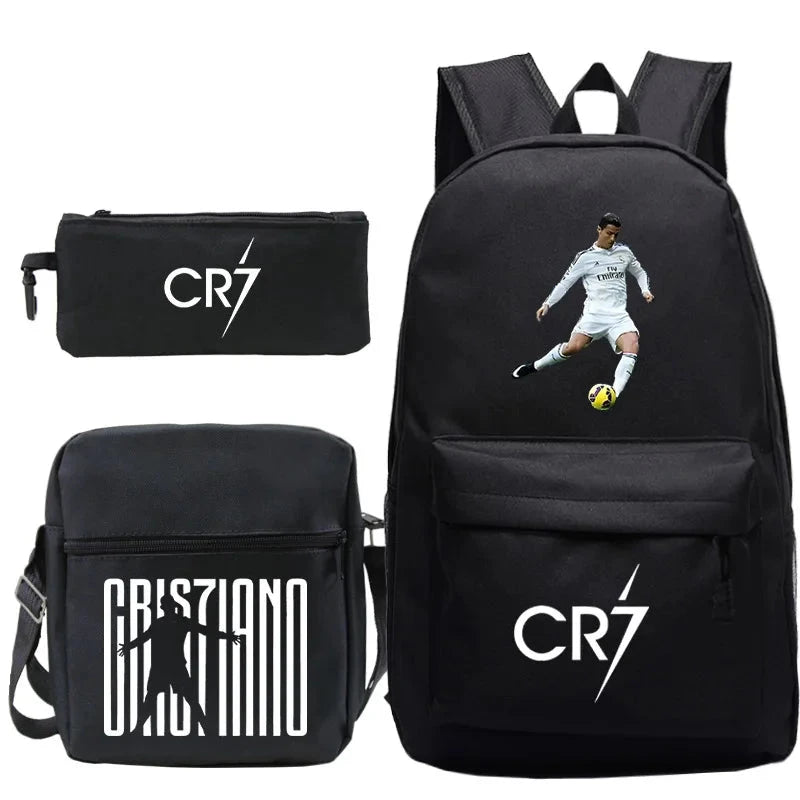 Mochila Estojo e Bolsa do CR7 menino