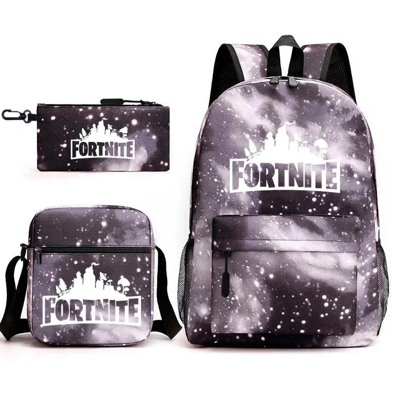 Mochila Estojo e Bolsa do Fortnite logo