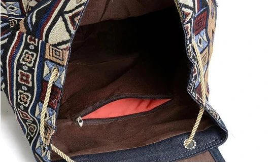 mochila feminina estampa etnica 