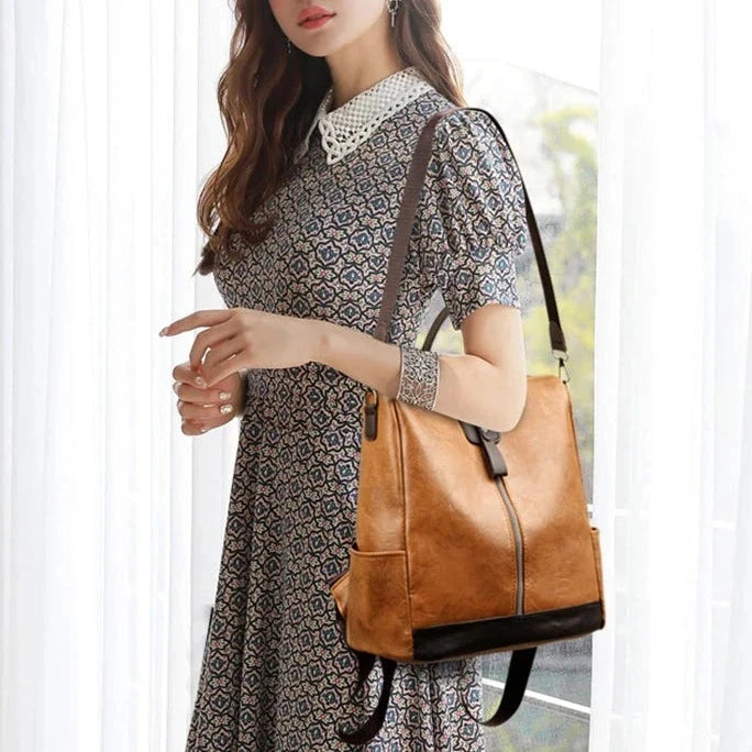 mochila feminina vintage anti-roubo