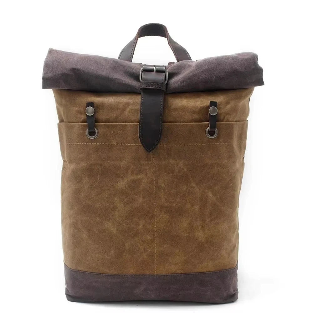 mochila heritage estilo retro pele lona