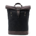mochila heritage estilo retro pele e lona