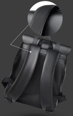 mochila preta impermeael minimalista